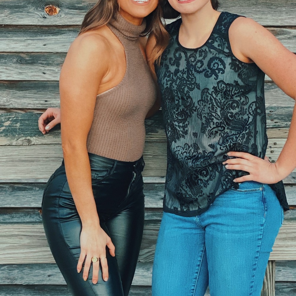 Brown Turtleneck Bodysuit
